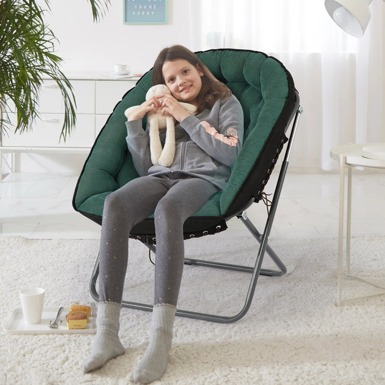 Foldable oversized papasan discount chair